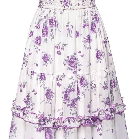 Women’s Floral Smocked Sundress Summer Casual Beach Party Reserve